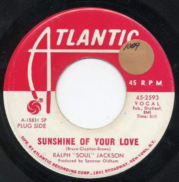 Ralph "Soul" Jackson : Sunshine Of Your Love (7", Single, Promo, SP-)