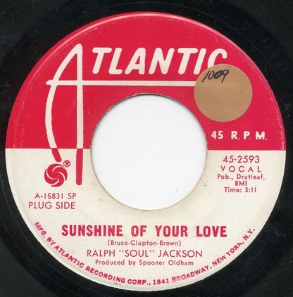 Ralph "Soul" Jackson : Sunshine Of Your Love (7", Single, Promo, SP-)