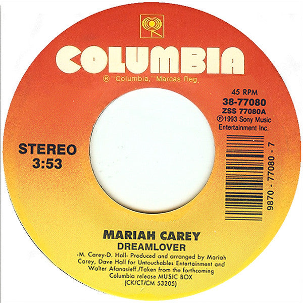 Mariah Carey : Dreamlover (7", Single)