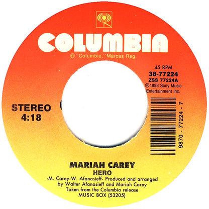 Mariah Carey : Hero (7")