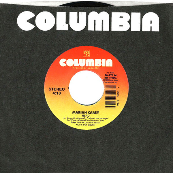 Mariah Carey : Hero (7")