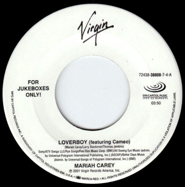 Mariah Carey : Loverboy (7", Jukebox)