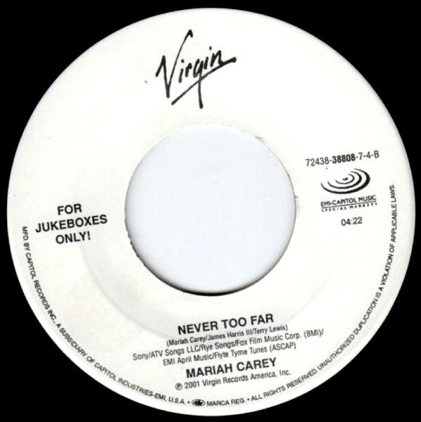 Mariah Carey : Loverboy (7", Jukebox)