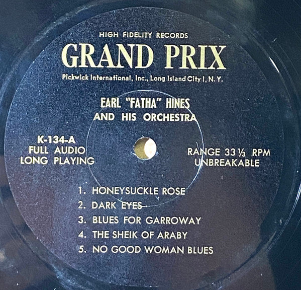 Earl Hines And His Orchestra : Earl "Fatha" Hines And His Orchestra (LP, Mono)