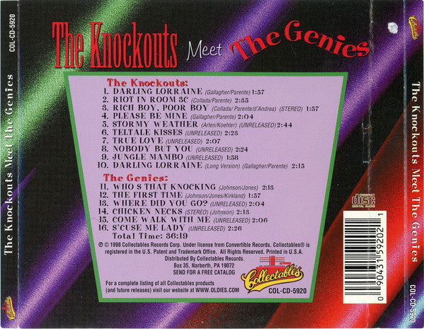 The Knockouts (2), The Genies : The Knockouts Meet The Genies (CD, Comp)