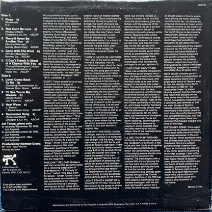 Art Tatum : The Tatum Solo Masterpieces, Vol. 2 (LP, Album, Comp,  In)