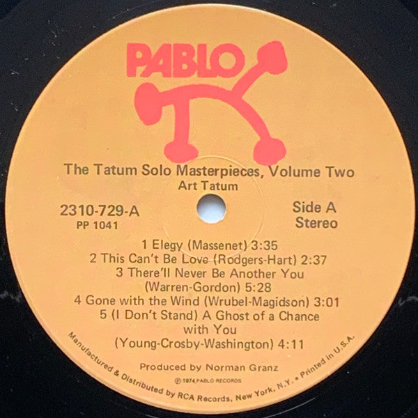 Art Tatum : The Tatum Solo Masterpieces, Vol. 2 (LP, Album, Comp,  In)
