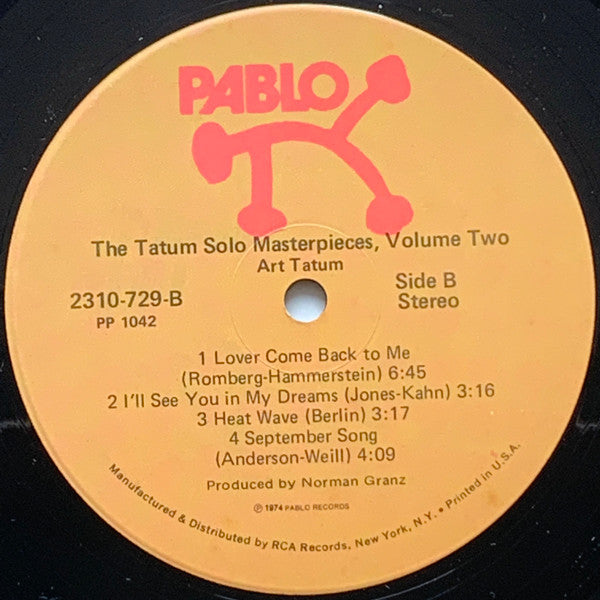 Art Tatum : The Tatum Solo Masterpieces, Vol. 2 (LP, Album, Comp,  In)