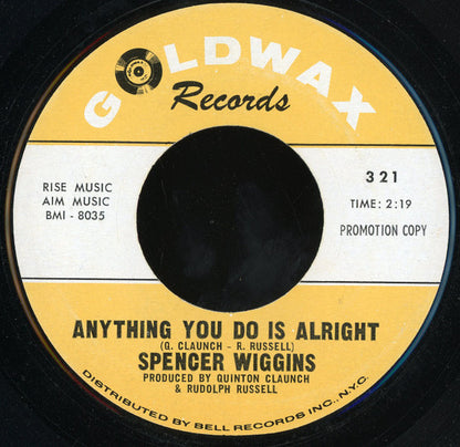 Spencer Wiggins : Up Tight Good Woman / Anything You Do Is All Right (7", Single, Promo)