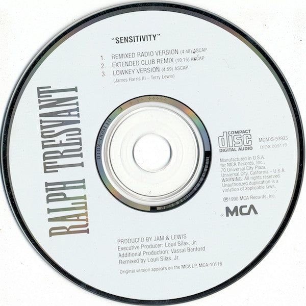 Ralph Tresvant : Sensitivity (CD, Maxi)