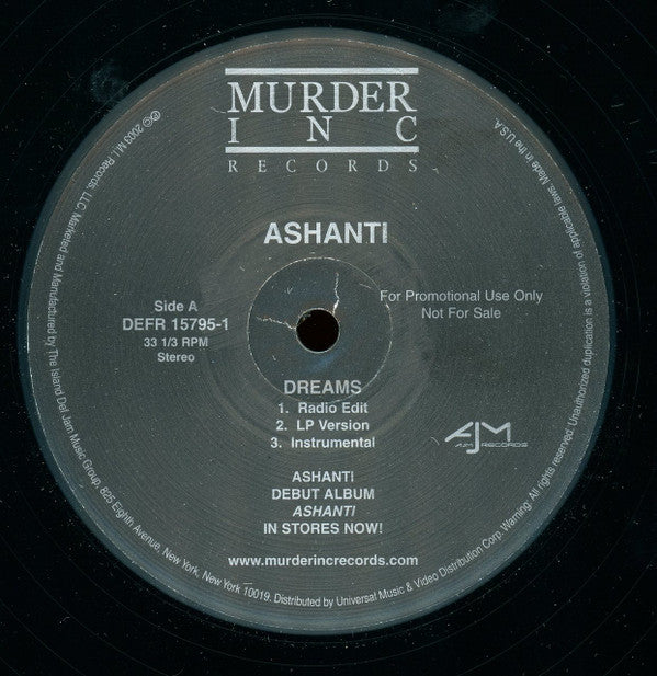 Ashanti : Dreams / Voodoo (12", Single, Promo)
