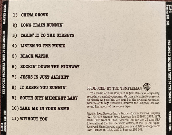 The Doobie Brothers : Best Of The Doobies (CD, Comp, RE, Spe)