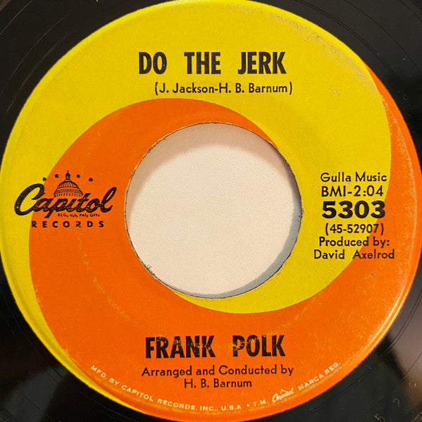 Frank Polk : Years Of Tears / Do The Jerk (7", Single, Scr)
