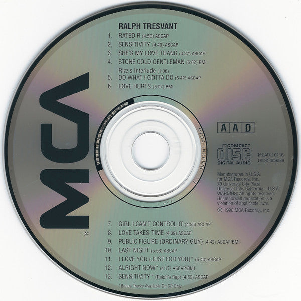 Ralph Tresvant : Ralph Tresvant (CD, Album, DAD)