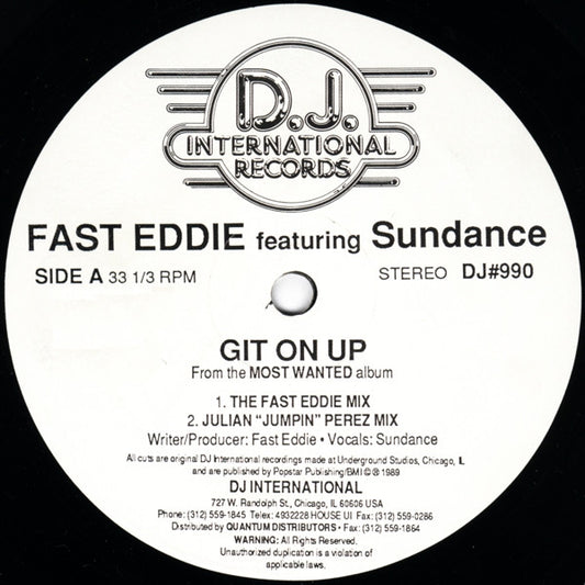 "Fast" Eddie Smith Featuring Sundance (2) : Git On Up (12")