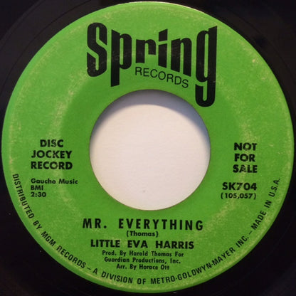 Little Eva : Get Ready - Uptight / Mr. Everything (7", Promo, MGM)