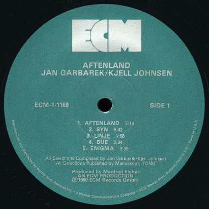 Jan Garbarek, Kjell Johnsen : Aftenland (LP, Album)