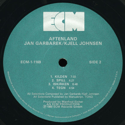 Jan Garbarek, Kjell Johnsen : Aftenland (LP, Album)