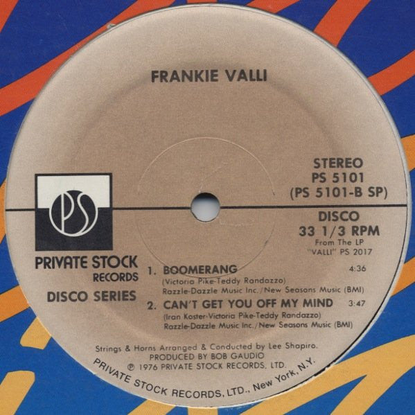 Frankie Valli : Swearin' To God (12", Spe)