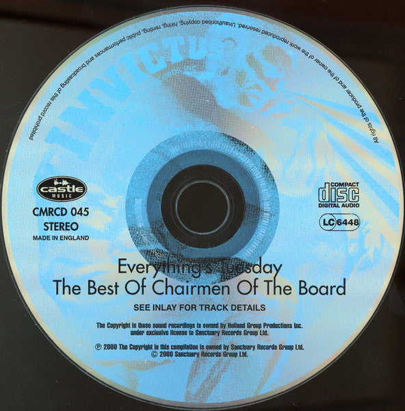 Chairmen Of The Board : Everything's Tuesday The Best Of Chairmen Of The Board (CD, Comp, RE)