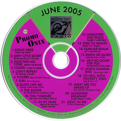 Various : Promo Only Modern Rock Radio: June 2005 (CD, Comp, Promo)