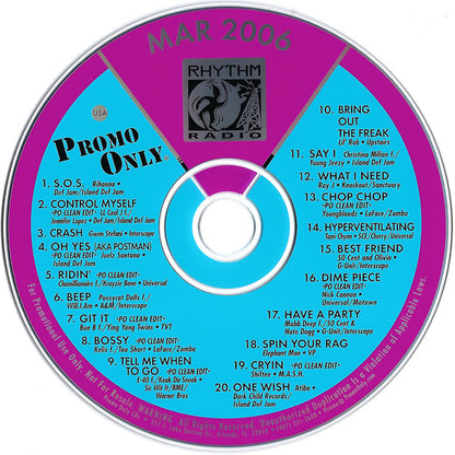 Various : Promo Only Rhythm Radio: March 2006 (CD, Comp, Promo)