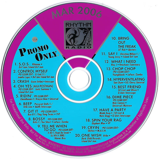 Various : Promo Only Rhythm Radio: March 2006 (CD, Comp, Promo)