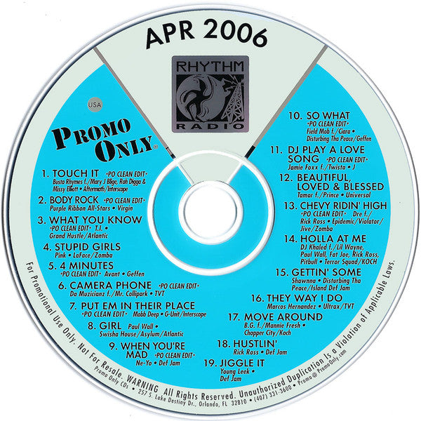 Various : Promo Only Rhythm Radio: April 2006 (CD, Comp, Promo)