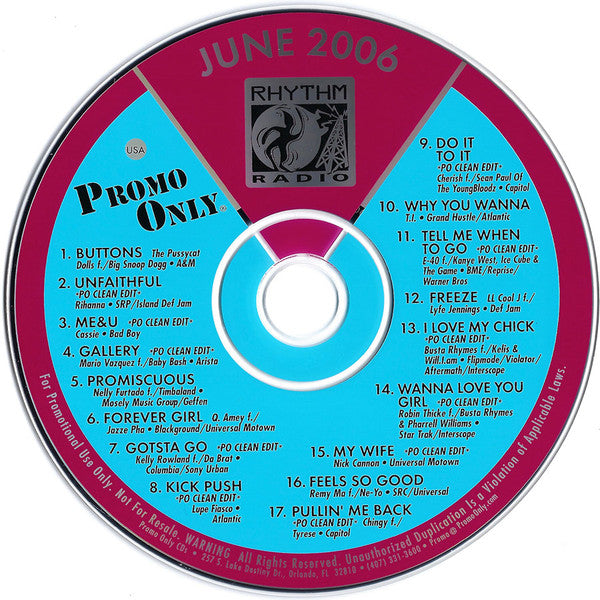 Various : Promo Only Rhythm Radio: June 2006 (CD, Comp, Promo)