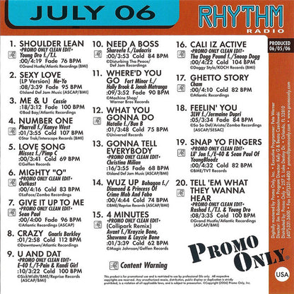 Various : Promo Only Rhythm Radio: July 2006 (CD, Comp, Promo)
