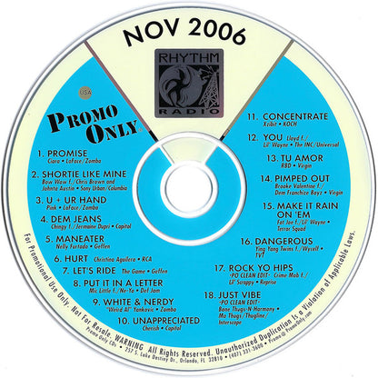 Various : Promo Only Rhythm Radio: November 2006 (CD, Comp, Promo)