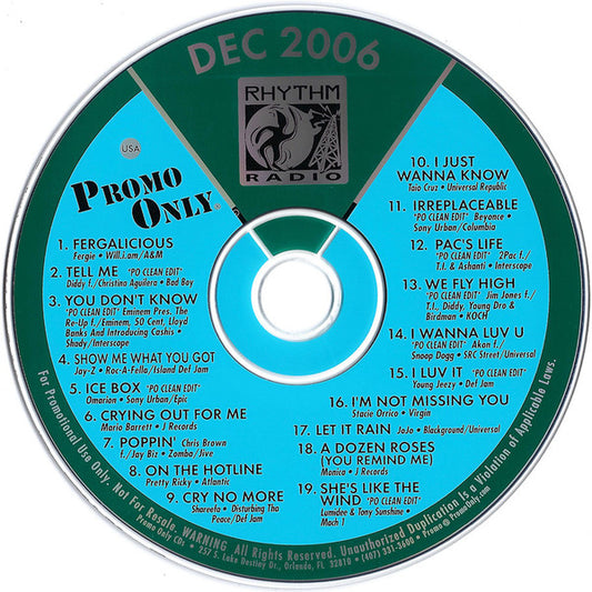 Various : Promo Only Rhythm Radio: December 2006 (CD, Comp, Promo)
