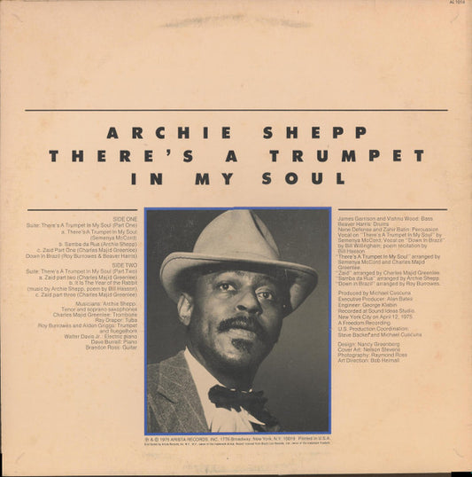 Archie Shepp : There's A Trumpet In My Soul (LP, Album)