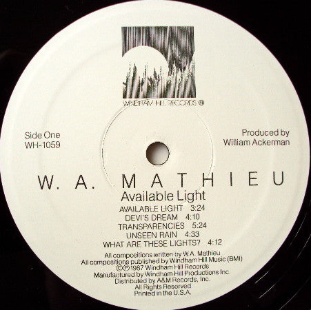 Allaudin Mathieu : Available Light (LP, Album, All)