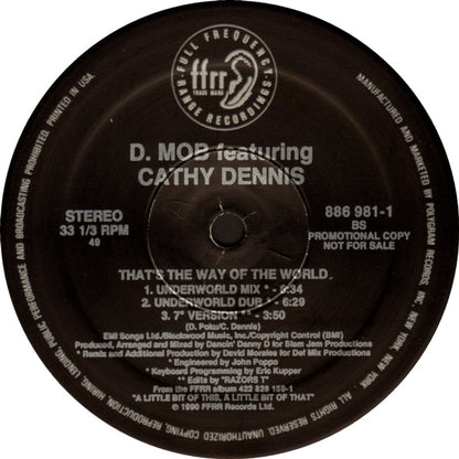 D Mob Featuring Cathy Dennis : That's The Way Of The World (12", Promo)