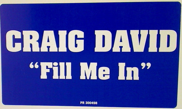 Craig David : Fill Me In (12", Promo)