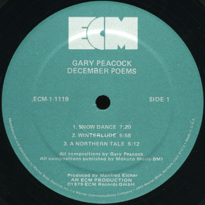 Gary Peacock : December Poems (LP, Album)