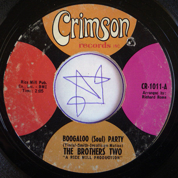 The Brothers Two : Boogaloo (Soul) Party  (7", Styrene)