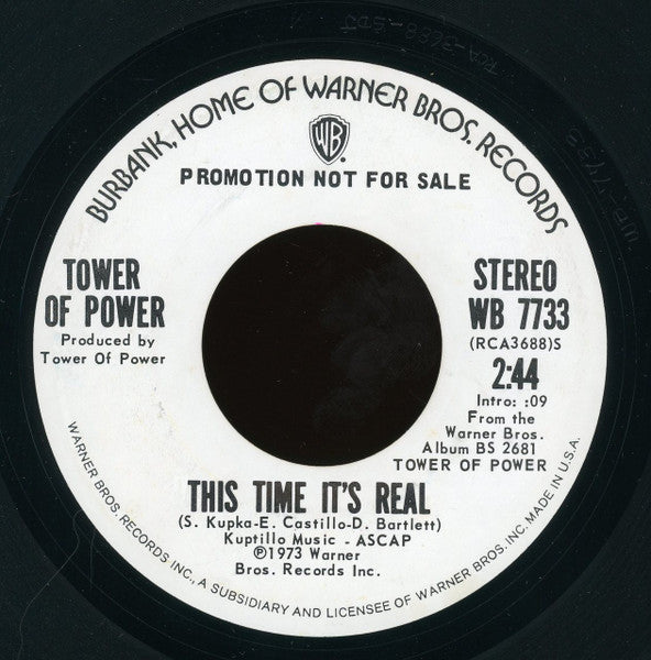 Tower Of Power : This Time It's Real (7", Single, Promo)