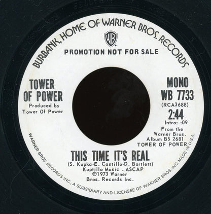 Tower Of Power : This Time It's Real (7", Single, Promo)