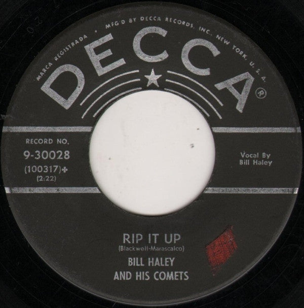 Bill Haley And His Comets : Rip It Up (7", Single)