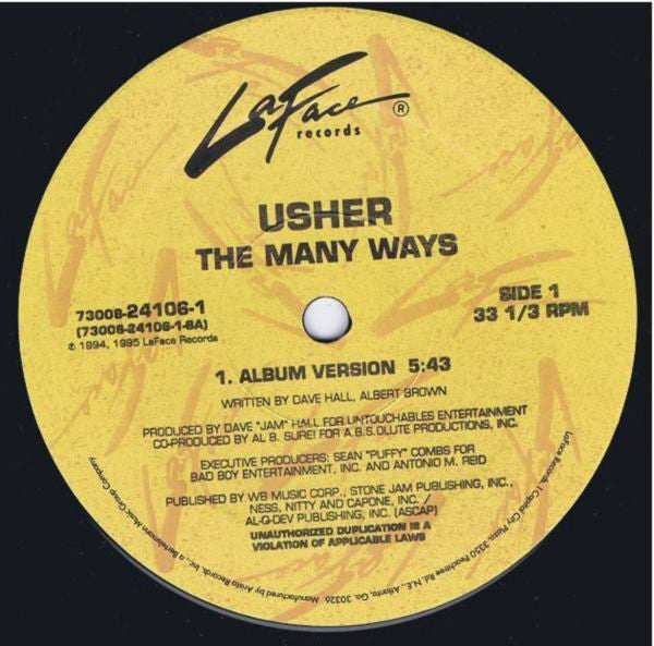 Usher : The Many Ways (12")