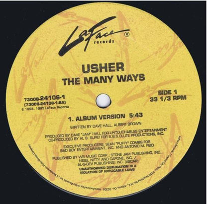 Usher : The Many Ways (12")