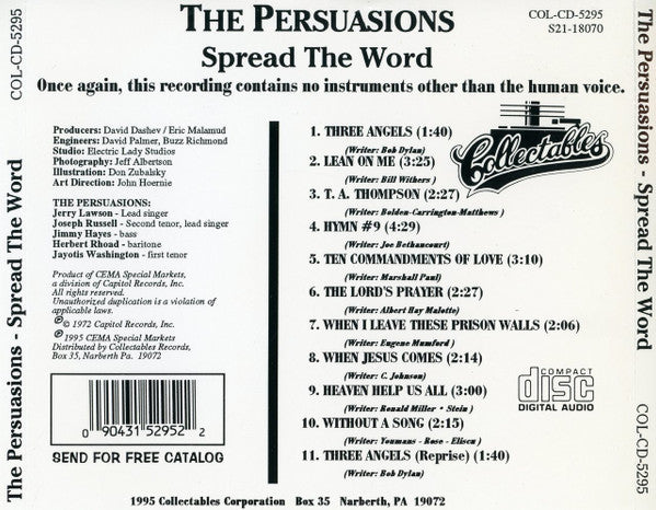 The Persuasions : Spread The Word (CD, Album)