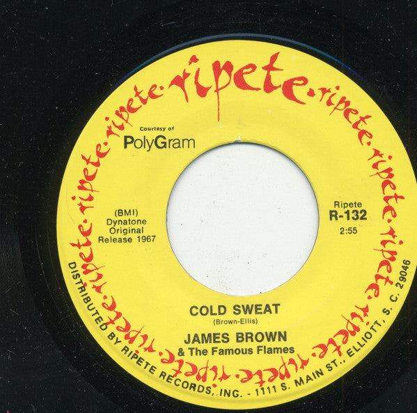 James Brown & The Famous Flames : I Got You (I Feel Good) / Cold Sweat (7", RE)
