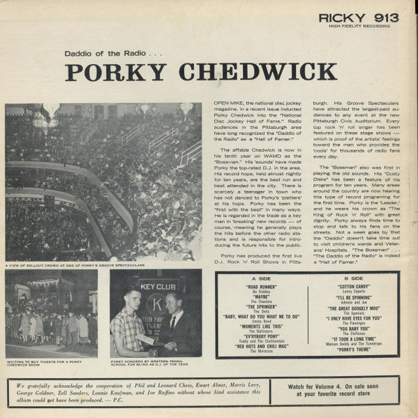 Various, Porky Chedwick : Dusty Discs: Volume No. 3 (LP, Comp)