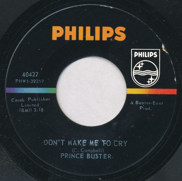 Prince Buster : Ten Commandments (From Man To Woman) / Don't Make Me To Cry (7", Single, Styrene)