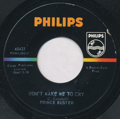 Prince Buster : Ten Commandments (From Man To Woman) / Don't Make Me To Cry (7", Single, Styrene)