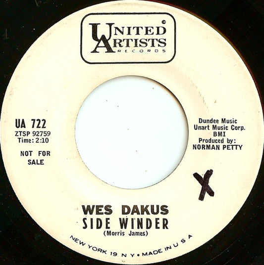 Wes Dakus : Pedro's Pad (7", Mono, Promo)