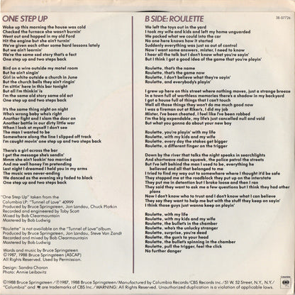 Bruce Springsteen : One Step Up (7", Single, Car)